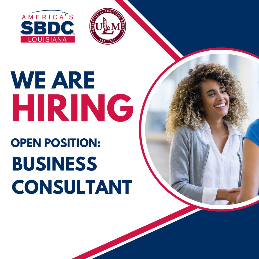LSBDC (@lsbdc) on Twitter photo We’re hiring!
The LSBDC at the University of Louisiana Monroe is looking for a Business Consultant to join our team.
If you’re passionate about helping entrepreneurs start, grow, and succeed, this could be the role for you!
👉 Apply here: schooljobs.com/careers/ulm/jo… We’re hiring!
The LSBDC at the University of Louisiana Monroe is looking for a Business Consultant to join our team.
If you’re passionate about helping entrepreneurs start, grow, and succeed, this could be the role for you!
👉 Apply here: schooljobs.com/careers/ulm/jo…