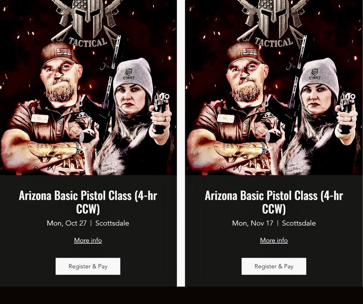 First two Arizona Concealed Carry Certification Classes on the calendar!!!
October 27 and November 17 at United Defense Tactical Scottsdale, AZ from 5pm-9pm…
Get your seats at TeamAmericaTactical.com
Ask me about discounts!!!