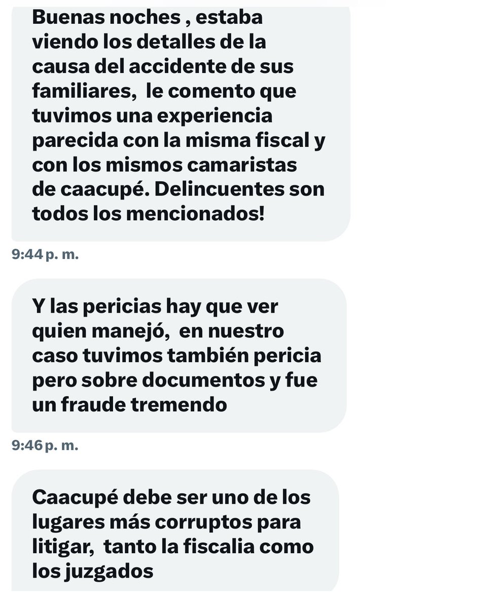 Mensajes como este son una constante! Hasta cuándo? Los familiares somos víctimas de fiscales y jueces corruptos. Cárcel para Eugenio Sanabria Vierci, es lo único que buscamos.