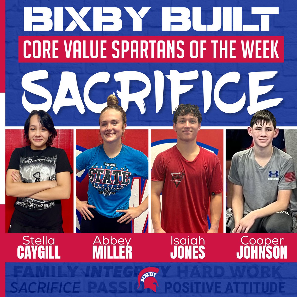 Bixby_Wrestling's tweet image. Proud of these and all our Spartans who choose to invest in what matters most through daily 𝘀𝗮𝗰𝗿𝗶𝗳𝗶𝗰𝗲.

#CoreValues | #BixbyBuilt 🔴🔵