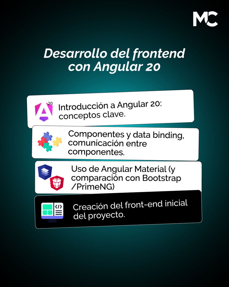 mitocode's tweet image. ¡Hey Coder! 🙋🏻♀️🙋🏻♂️. Te compartimos la ruta que seguirás en nuestro curso Java Full Stack 👩🏻💻👨🏻💻
🚨 ÚLTIMA EDICIÓN DEL AÑO: Java Full Stack
📆 Inicio: 21 de Octubre
📲 buff.ly/rGGeZKy
.
#mitocode #programacion #programador #tecnologia #java #javafullstack #rutadecurso