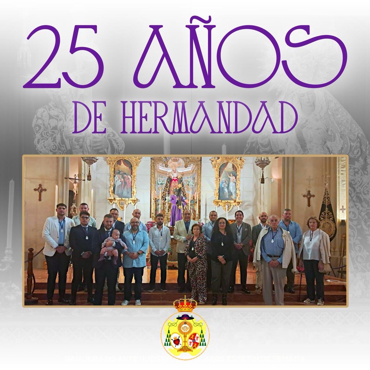 🟣 ACTUALIDAD

Este domingo, en la Misa de Hermandad, celebrábamos los 25 años de pertenencia a esta Hermandad de un grupo de hermanos. 

¡Enhorabuena! Que el Señor de la Salud y la Virgen de las Angustias estén siempre presentes en vuestro caminar diario.

#SaludyAngustias