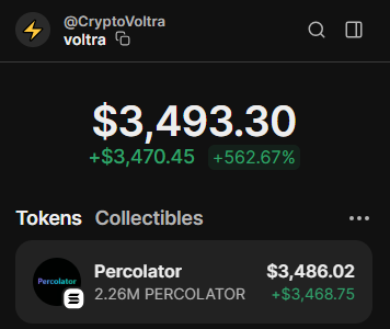 crypto_voltra's tweet photo. $Percolator Flying so hard!🚀
I want to share this happiness, I will share $100 for 2 people here

- Follow me   
- Like, RT  
- Drop your solana address   

I will pick random lucky people In 24 hours https://t.co/S1LYnDPu8u