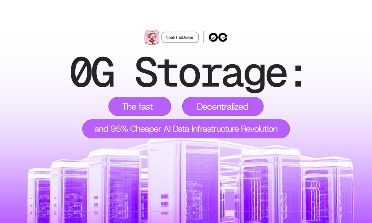 Real Talk: The biggest bottleneck for AI builders isn’t GPUs it’s data storage.

And <a href="/0G_labs/">0G Labs (Home of Infinite AI)</a> just dropped a game-changer that flips the whole storage economy on its head.
Let’s talk about why 0G Storage is the unfair advantage no one’s ready for 🧵👇🏽

1️⃣ Everyone thinks