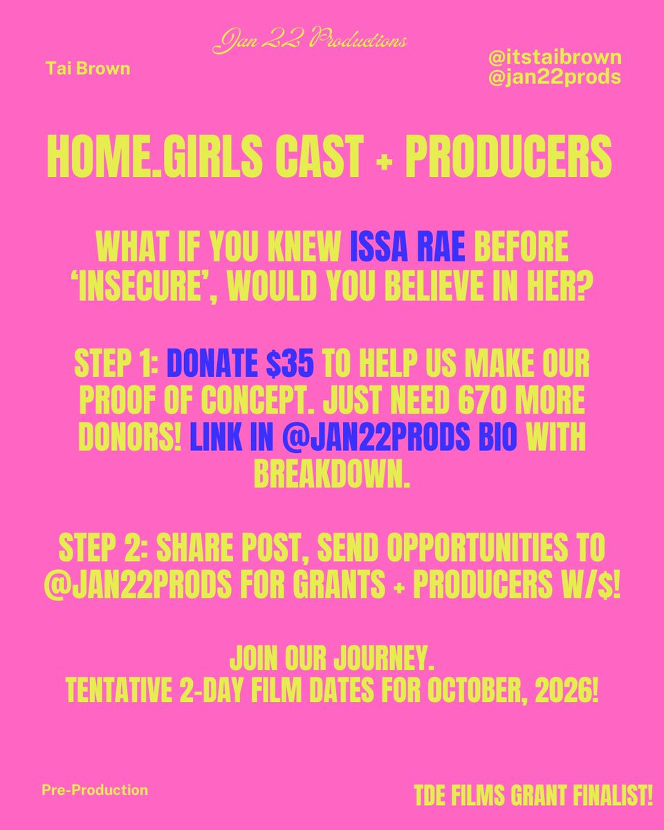 Jan 22 Productions tweet media