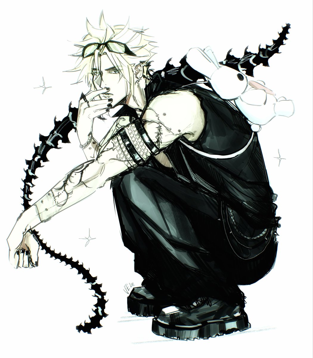 drew my boy's roblox skin

#ff7 #cloudstrife