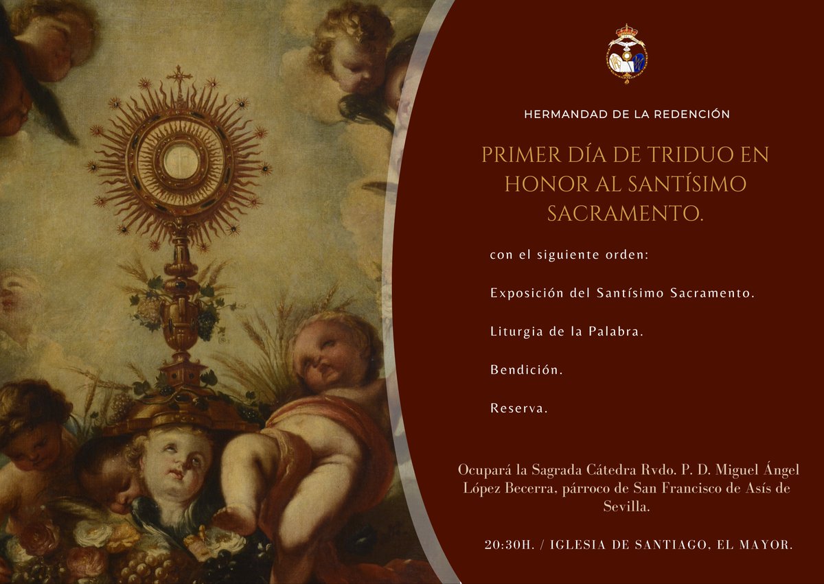 ᴘʀɪᴍᴇʀ ᴅɪ́ᴀ ᴅᴇ ᴛʀɪᴅᴜᴏ ᴇɴ ʜᴏɴᴏʀ ᴀʟ ꜱᴀɴᴛɪ́ꜱɪᴍᴏ ꜱᴀᴄʀᴀᴍᴇɴᴛᴏ. 

#CristoentreNosotros