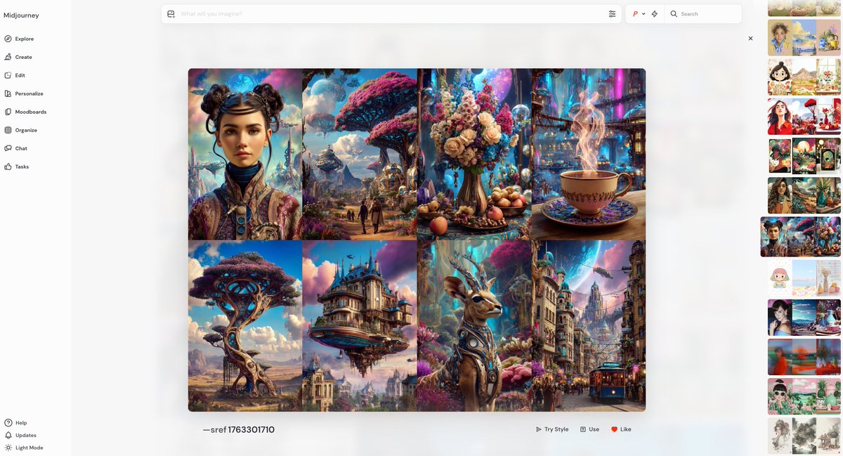 ReverbMayo's tweet image. Once expanded, each style actually shows 8 images following the same pattern: portrait, landscape, still life, drink in a cup, tree, house, animal, and cityscape.
This consistent template makes it easy to see if a style fits your needs at a glance.