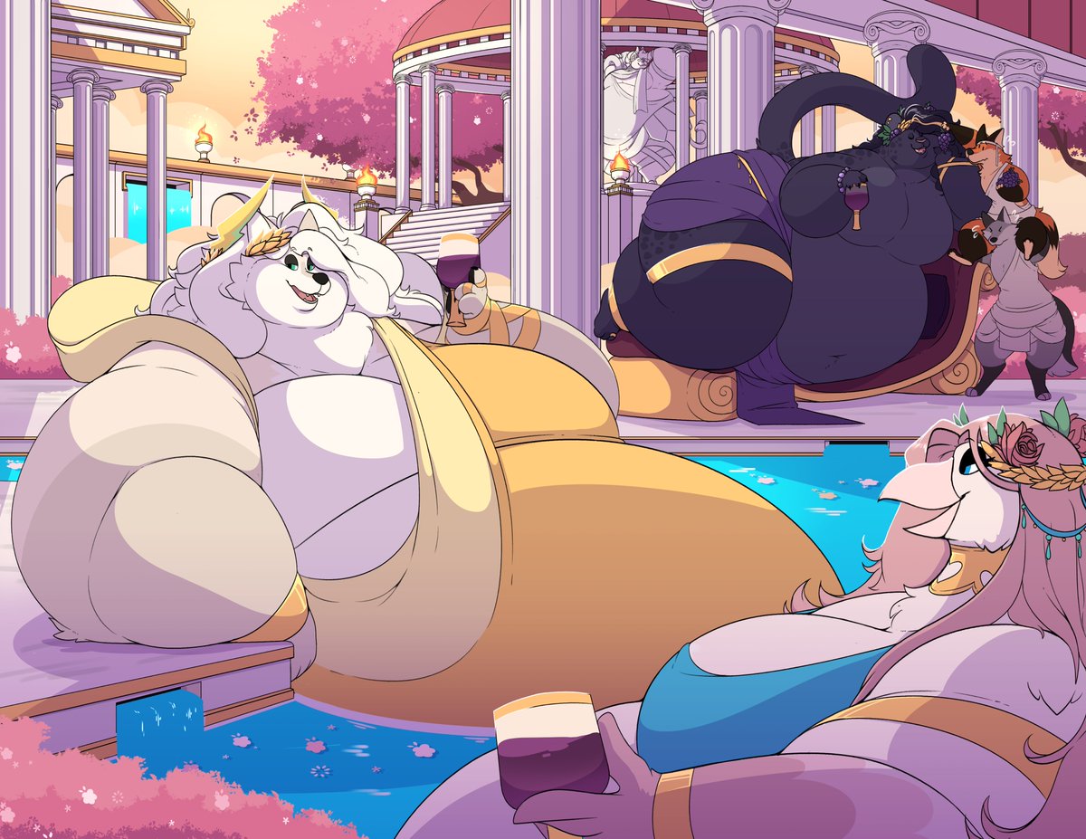 Stay a while and get big ✨🌿🪷

Excited to be apart of <a href="/Bleucan/">✨️'Can✨️</a> 's All Year Round Fatfur Calendar! You can preorder right now! Link below for it!