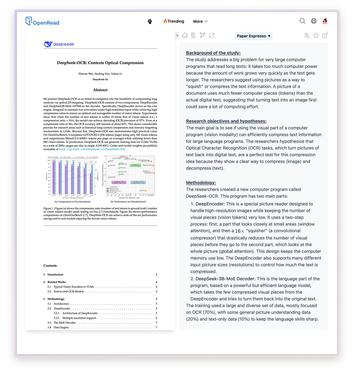 <a href="/godofprompt/">God of Prompt</a> Breakdown of the paper:

The study addresses a big problem for very large computer programs that read long texts: it takes too much computer power because the amount of work grows very quickly as the text gets longer. 

The researchers suggest using pictures as a way to "squish"