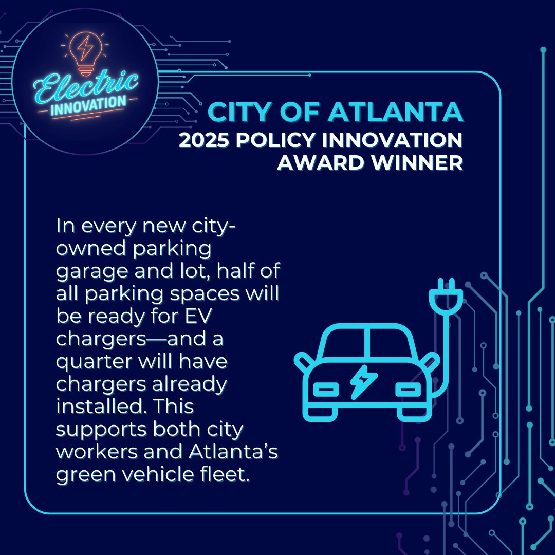ElectricInno's tweet image. What if EV charging access was as common as water or electricity?

With an estimated need for 45,000 new EV chargers by 2030, the @CityofAtlanta is working to make EV charging options just as accessible as other public utilities through its 2025 EV Readiness Ordinance.