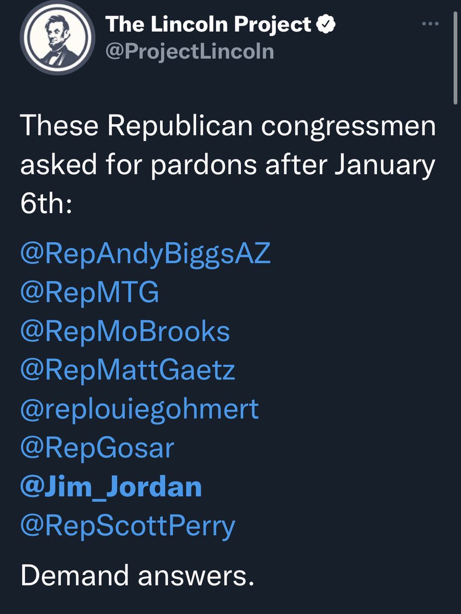 <a href="/Jim_Jordan/">Rep. Jim Jordan</a> Jordan why did you ask for a pardon for your actions on Jan 6th