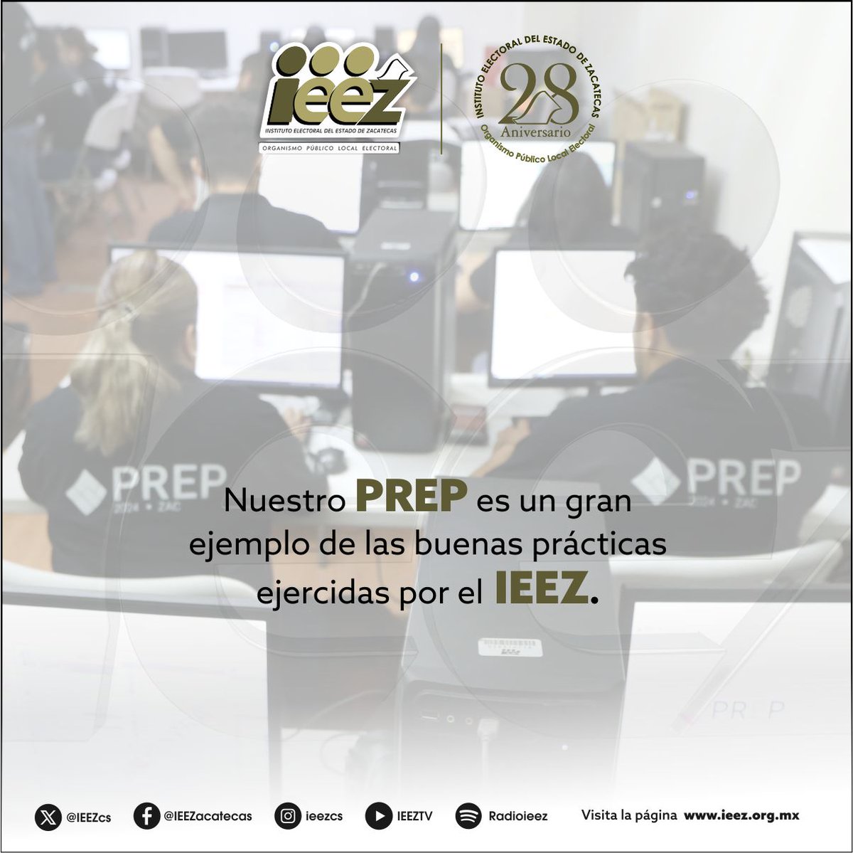 💻 Desde 2001, el #PREP del @IEEZ_ ha operado en 9 de las 10 elecciones ordinarias y en 2 procesos extraordinarios, con personal e infraestructura propios.
Uno de los mayores logros del Instituto en eficiencia presupuestal y transparencia electoral. 🗳️✨