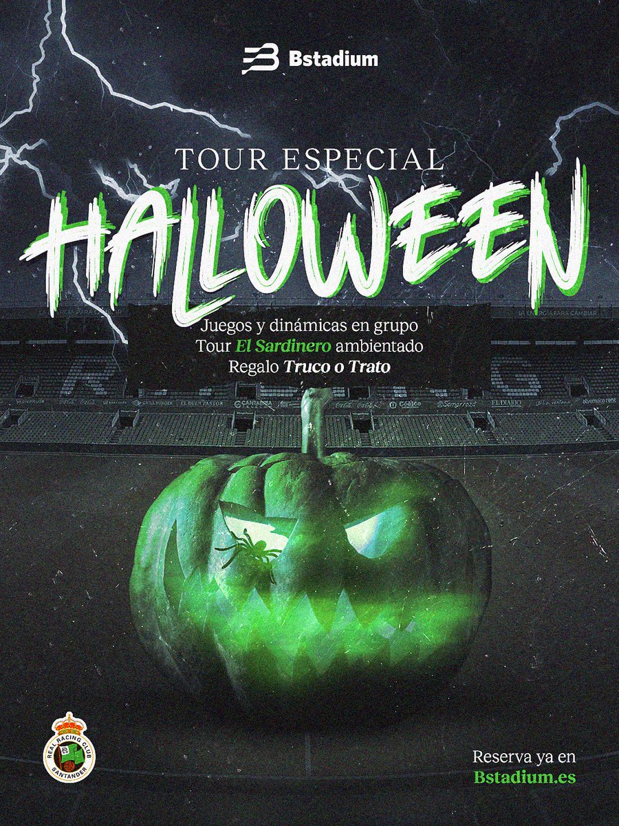 🏟️ Halloween regresa a los Campos de Sport de El Sardinero con un tour especial con juegos y dinámicas para toda la familia

🎃 Esta actividad se desarrollará los días 29 y 30 de octubre y es posible reservar plaza en la web de <a href="/Bstadium_es/">Bstadium</a> 

📝 realracingclub.es/noticias/hallo…