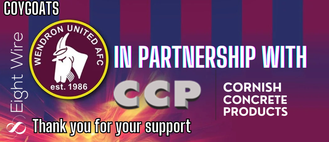 𝗪𝗲𝗹𝗰𝗼𝗺𝗲 𝗖𝗼𝗿𝗻𝗶𝘀𝗵 𝗖𝗼𝗻𝗰𝗿𝗲𝘁𝗲 𝗣𝗿𝗼𝗱𝘂𝗰𝘁𝘀 <a href="/CornishConcrete/">Cornish Concrete</a> 

Welcome and thank you to CCP, Cornish Concrete Products, for joining the Wendron United FC team and becoming our main first team kit sponsor for the next two years. 

Thank you for your support.