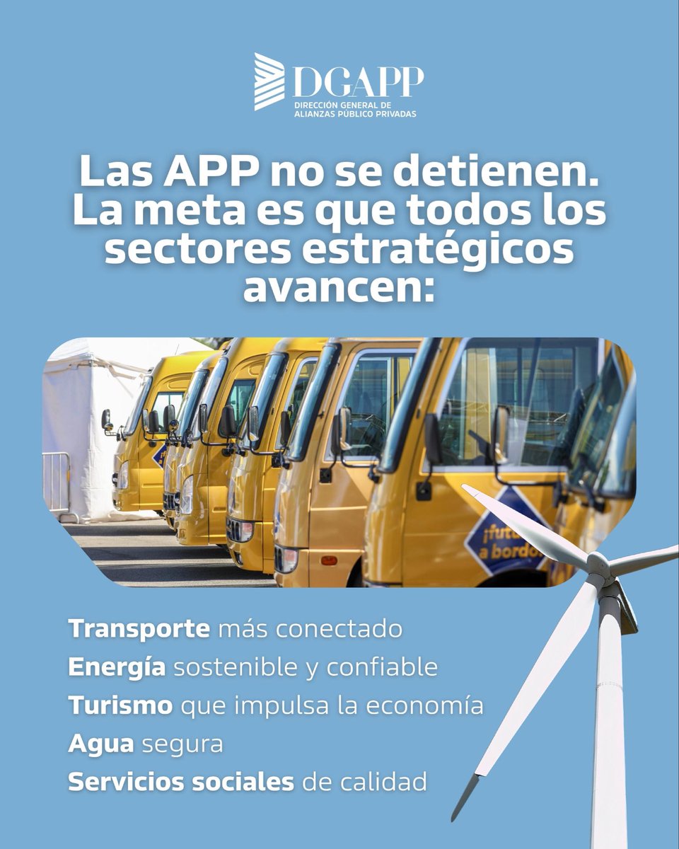 DGAPPRD's tweet image. En solo 5 años, la DGAPP demostró que las APP son el camino para transformar RD.

A través del Plan Meta RD 2036, la DGAPP seguirá impulsando transporte, energía, turismo, agua y servicios sociales para duplicar el PIB y elevar la calidad de vida de todos los dominicanos.