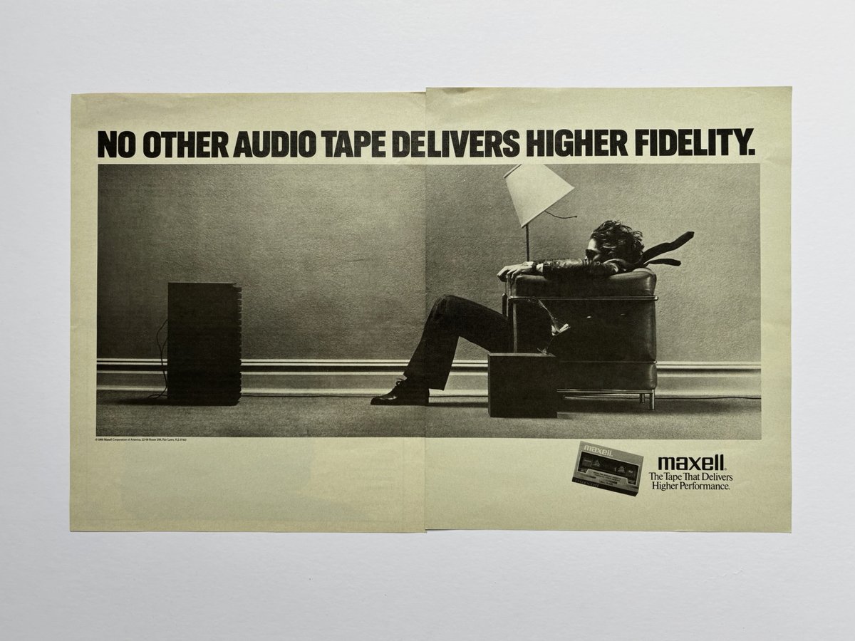 original 1988 maxell 'blown away' ad I bought