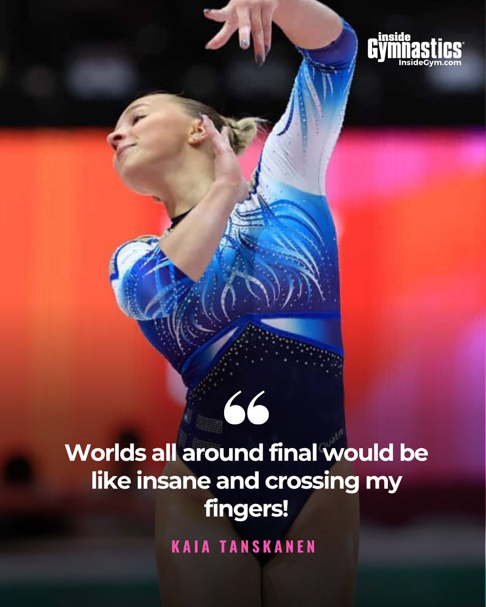 🇫🇮🇫🇮🇫🇮What a joy it was to see Kaia Tanskanen of Finland competing at the World Championships! Currently, Tanskanen ranks sixth in the All-Around standings! 
📸Ricardo Bufolin for Inside Gymnastics

 #gymnastics  #ncaagymnastics #gymnast #olympics #olympicgames