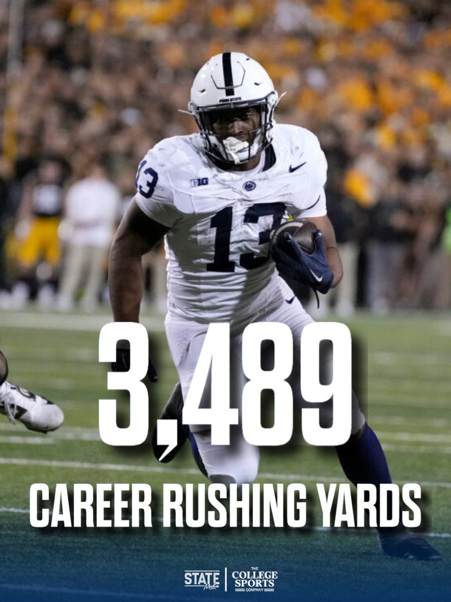 Kaytron Allen is only 443 yards away from becoming Penn State’s ALL-TIME leading rusher after passing Curt Warner on Saturday night 🔥
