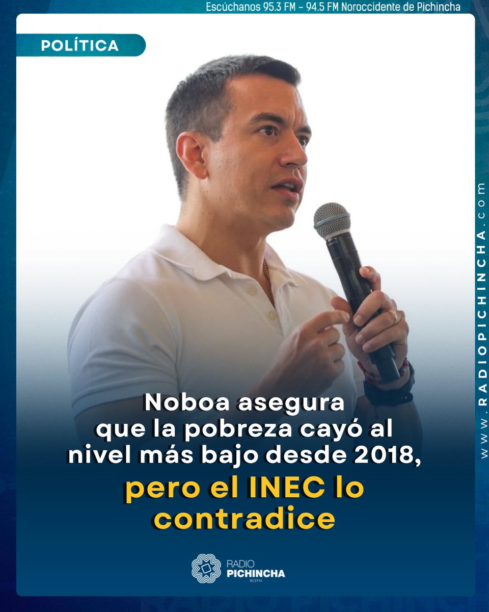 radio_pichincha's tweet image. 🏛️#Política | El Presidente destacó un supuesto avance económico y social, aunque los datos oficiales revelan que la pobreza nacional apenas varió en estos años.
#LaRadioDeLasNoticias
Los detalles⤵️
radiopichincha.com/noboa-pobreza-…