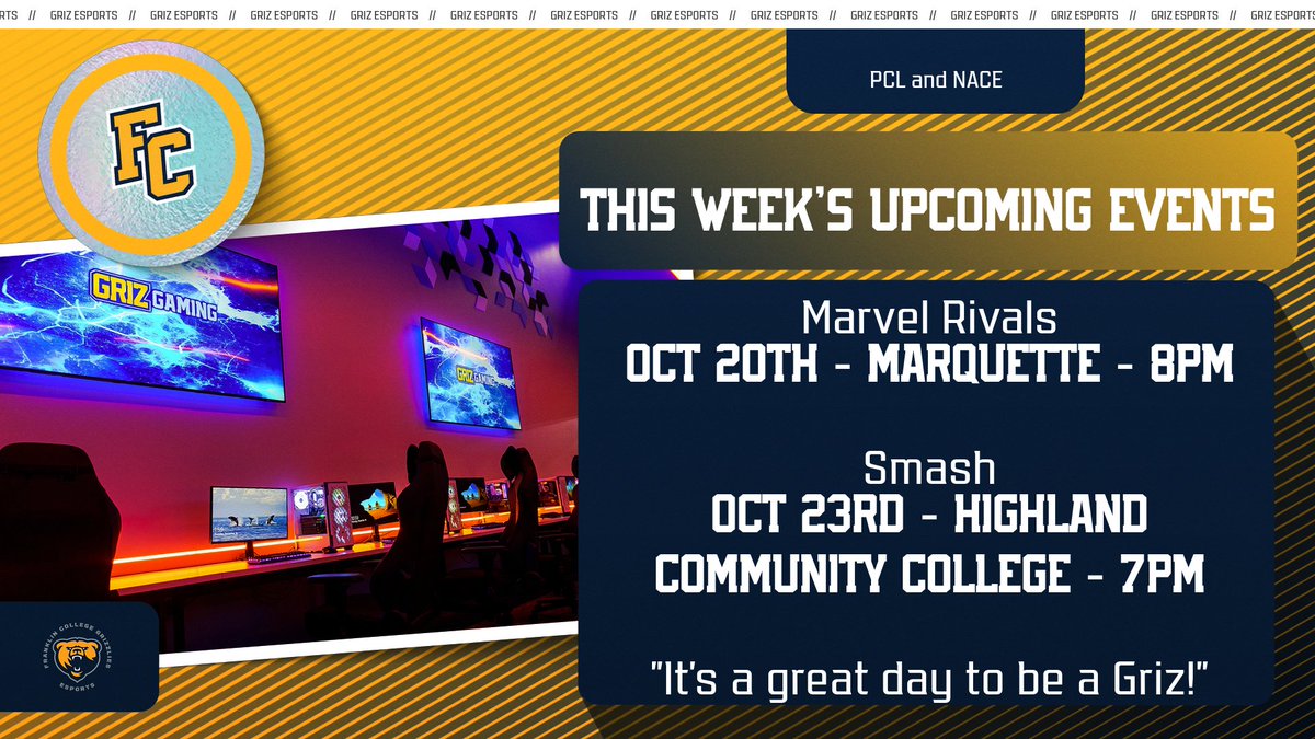 Franklin College eSports (@fcgrizesports) on Twitter photo 