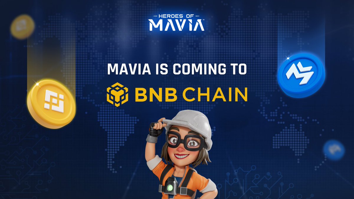 MaviaGame's tweet image. Mavia is coming to @BNBCHAIN!

The $MAVIA token will now be able to be bridged to BNB Chain, expanding our reach and the playerbase potential of the Mavia ecosystem.

The official bridge and CEX integrations of this new expansion will be available soon! #GameOnBNB