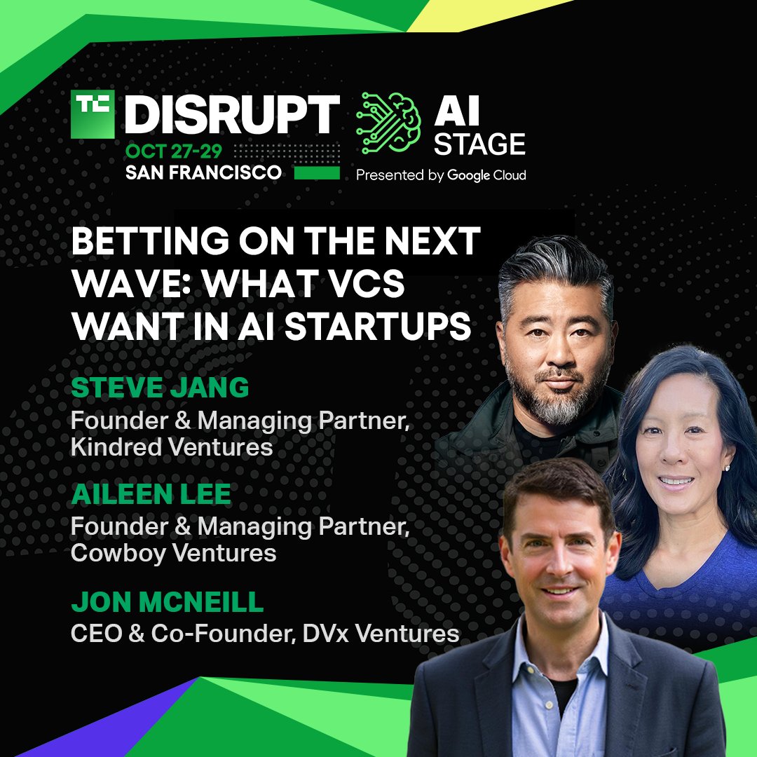 TechCrunch's tweet image. AI is at the core of Disrupt 2025, and our October 28 lineup is just the start of our two days of AI Stage events.
Speakers and founders from @Jetbrains, @wayve_ai, @mercor_ai, Mach Industries, and more will deliver exclusive insights, live on stage, in San Francisco. And this…