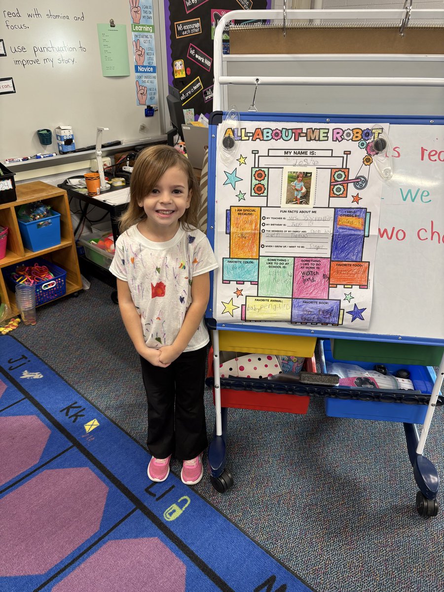 Meet our new Star Student! ⭐️ She likes recess, broccoli, green, and baby penguins! 🐧