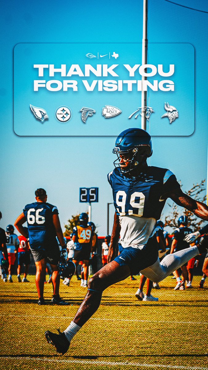 UTSAFTBL's tweet image. Thank you to the @NFL Teams that came out to practice this past week! 
#210TriangleOfToughness | #BuiltByUTSA