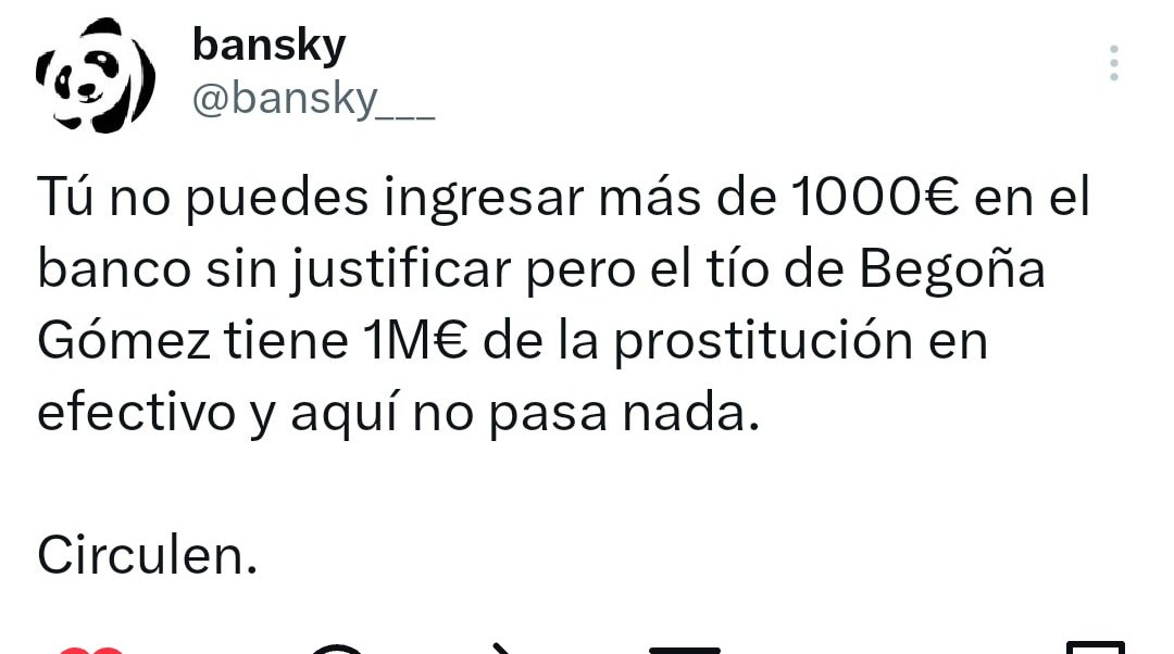 Si este sujeto tiene un millón en efectivo -es lo que reconoce, que seguro que es más- imaginad cuánto tienen el resto de hermanos y, sobre todo, el capo, Sabiniano. Dad por hecho que, cuando nos dijeron que había muerto, en realidad lo estaban despachando en un Falcon a