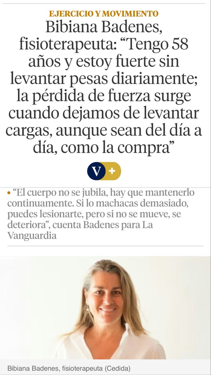 Pasamos horas sentados y creemos que 1h de gym lo compensa💪

Nuestra colegiada, la fisioterapeuta <a href="/bibianabadenes/">Bibiana Badenes</a> recuerda: movernos no es vivir en movimiento. Caminar, estirarse, respirar… eso es salud

Entrevista👉 lnkd.in/dC5qFvpM

#MovimientoConsciente #Fisioterapia