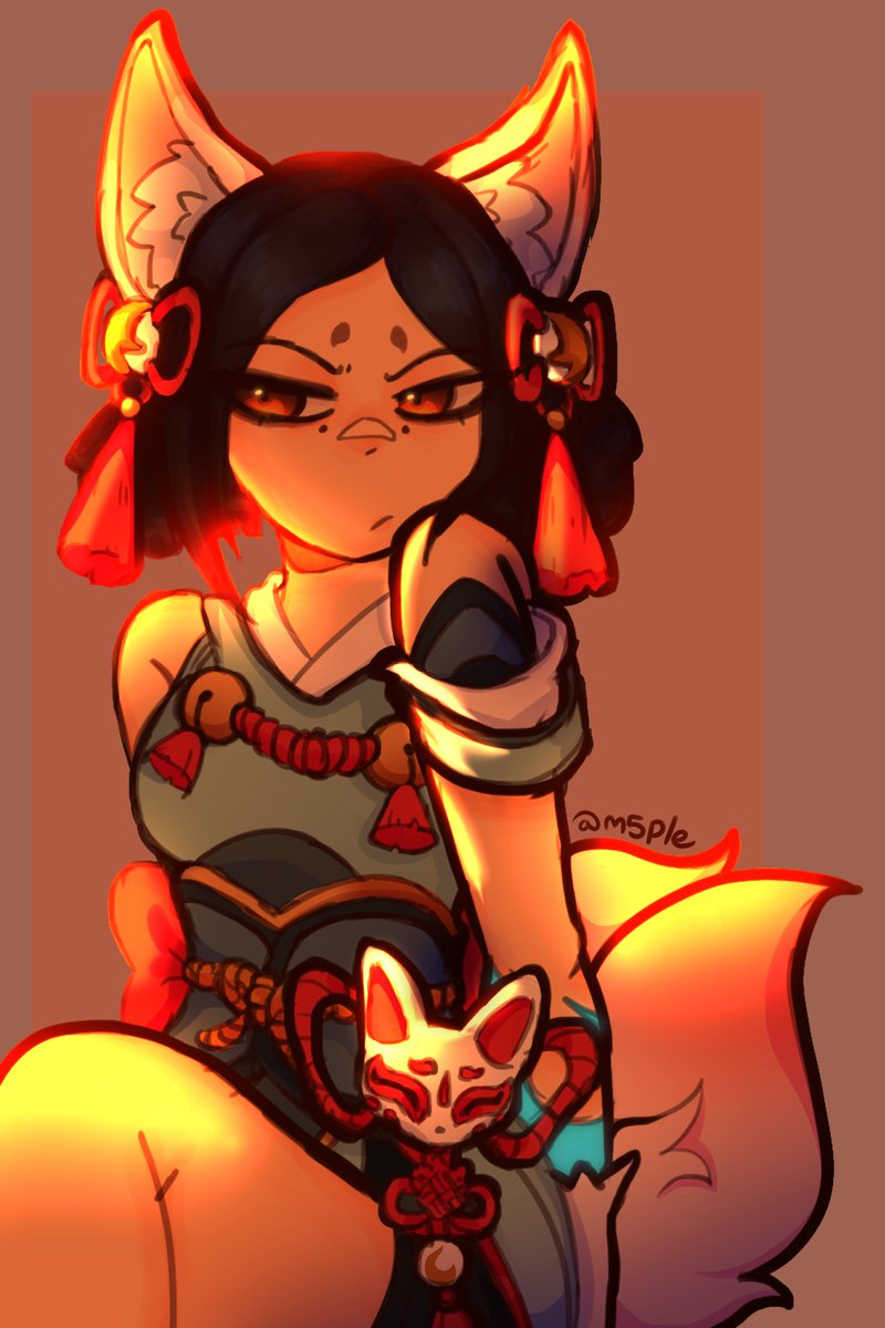 🦊𝘤𝘢𝘳𝘳𝘪𝘦𝘥 𝘰𝘯 𝘵𝘩𝘦 𝘸𝘪𝘯𝘥  ‧₊˚✩彡₊˚
&gt;&gt;&gt; im so in love with this skin &lt;333
-

#KIRIKO #OverwatchFanart #Overwatch2