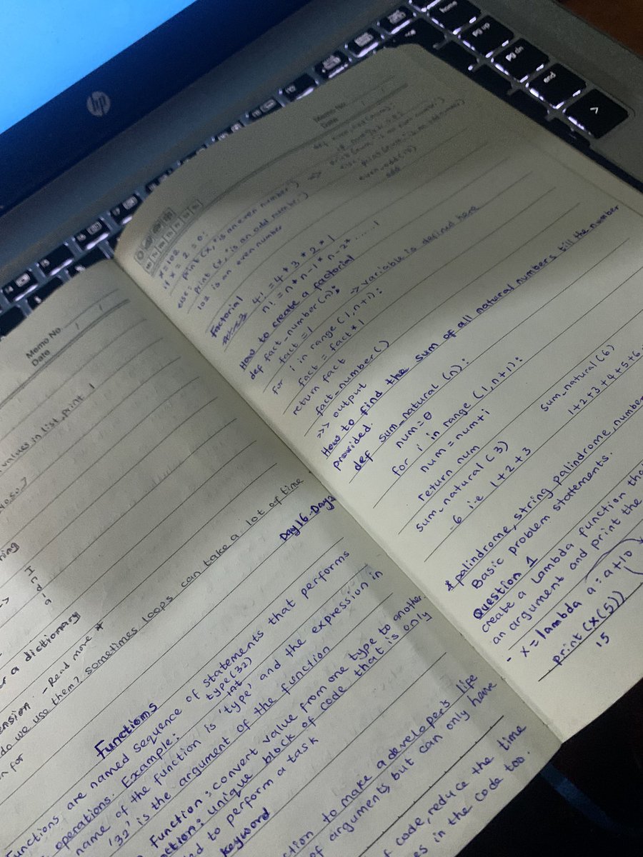 officialesther1's tweet image. Day 16–20 of my Data Analytics journey
I learnt about Python functions and how they make code reusable and efficient.
•Studied the types of functions (type conversion & user-defined).
•Explored lambda functions & how they help developers write shorter, cleaner code.