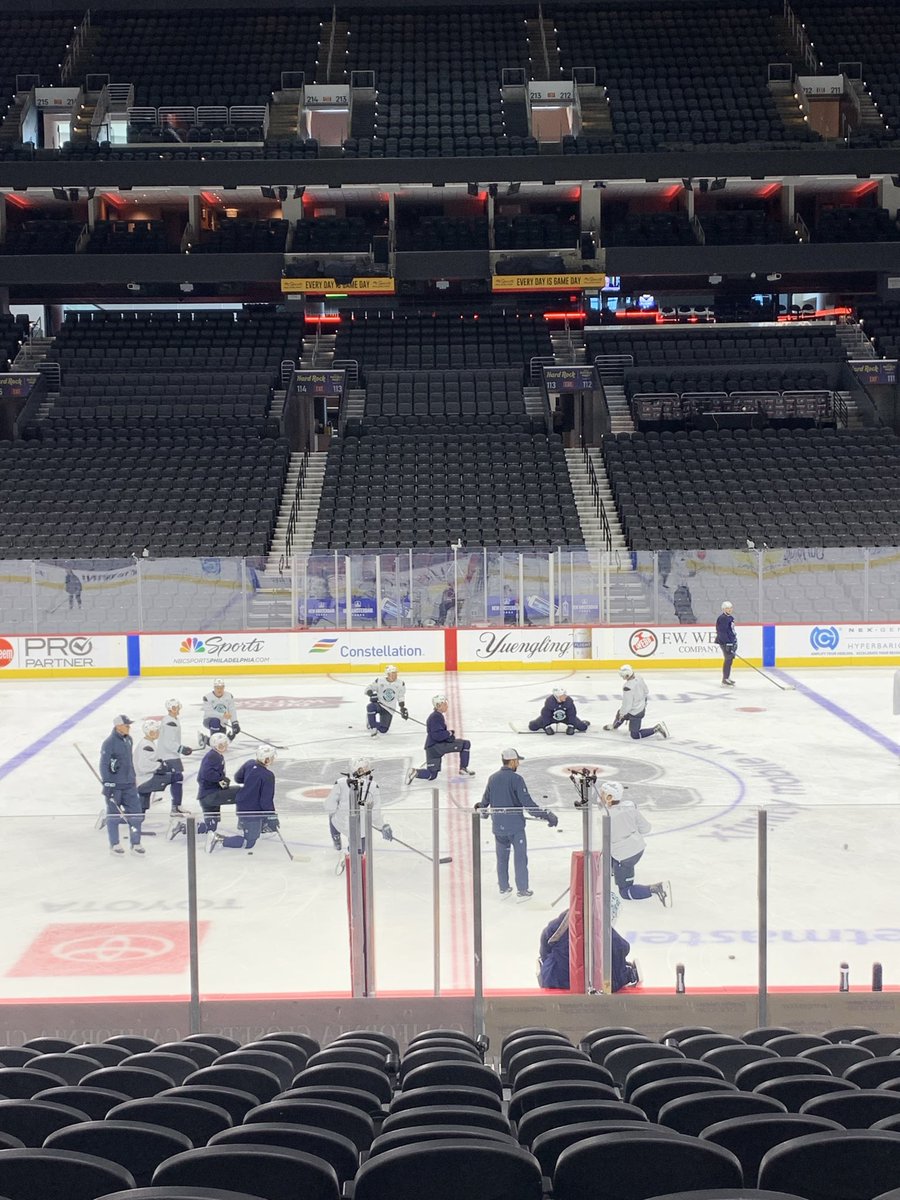 Berkly Catton is scheduled to make his NHL debut tonight. As you’d perhaps expect, the rookie gets the center of the stretch circle. 

Catton said his parents are on the way from Saskatchewan.