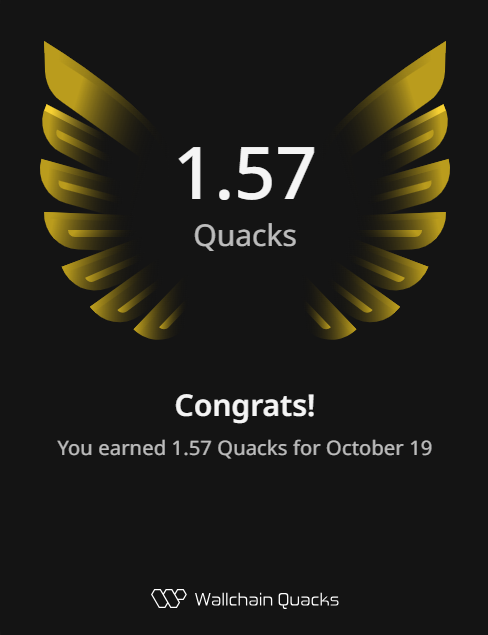 Just earned 1.57 Quacks on @wallchain_xyz in one day 🦆 

Turn insights into rewards and climb the leaderboard📷

 Use my referral link – quacks.app/?ref=RayhanTre…