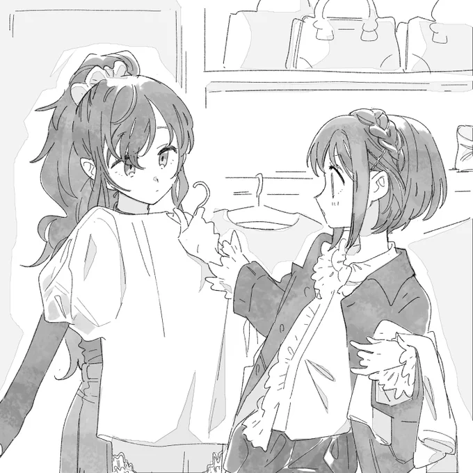 ぱっちり目がかわいいと言ってもらえたのでひさしぶりにこのふたり 