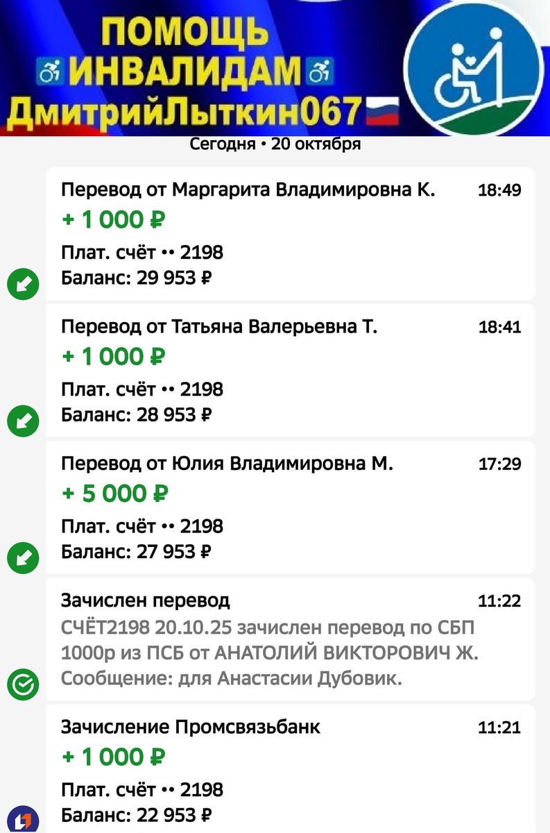 kLsbHlhjUfxzm1b's tweet image. ДРУЗЬЯ
#ТворимДобро
#МыМожемИзменитьЖизнь
Анастасии Дубовик из Сочи
на♿ЭлектроКоляску+Lifepo4🔋АКБ
собрано 29953р=15,91%❤️
нужно ещё 158247р
резерв цены до 4 декабря
#СотворимЧудо
🆘100 500 1000р
Сколько Можете🙏
РЕКВИЗИТЫ ДЛЯ ПОМОЩИ
на QR-код и по ссылке t.me/litkin067