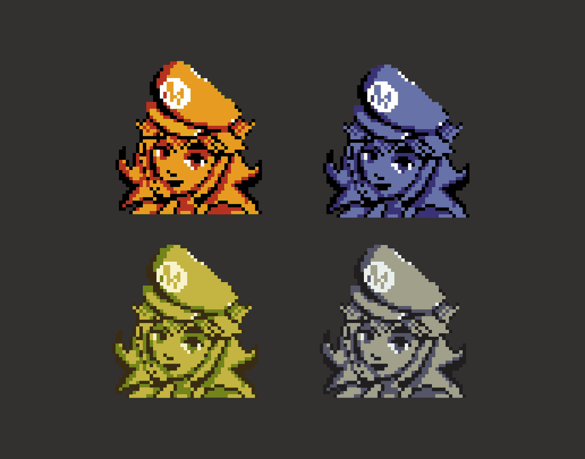 Princess Peach in different palettes