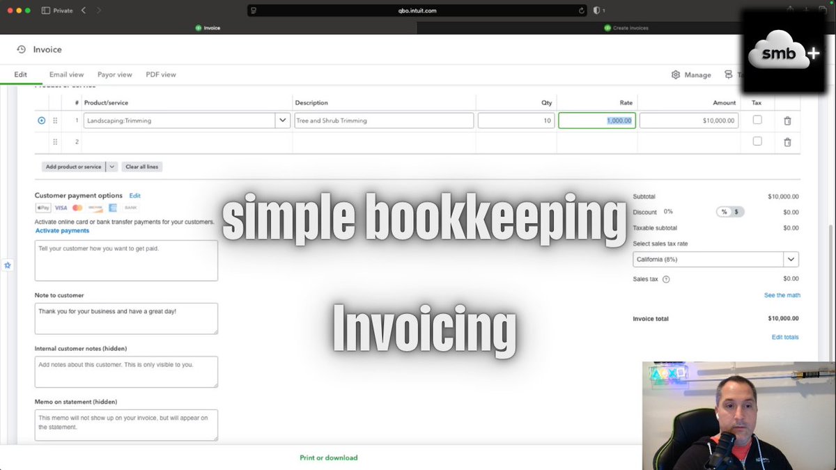 smbbookkeeping's tweet photo. QuickBooks Online: Invoicing https://t.co/TB0my5wv76 via @YouTube https://t.co/a0WDNnw3mK