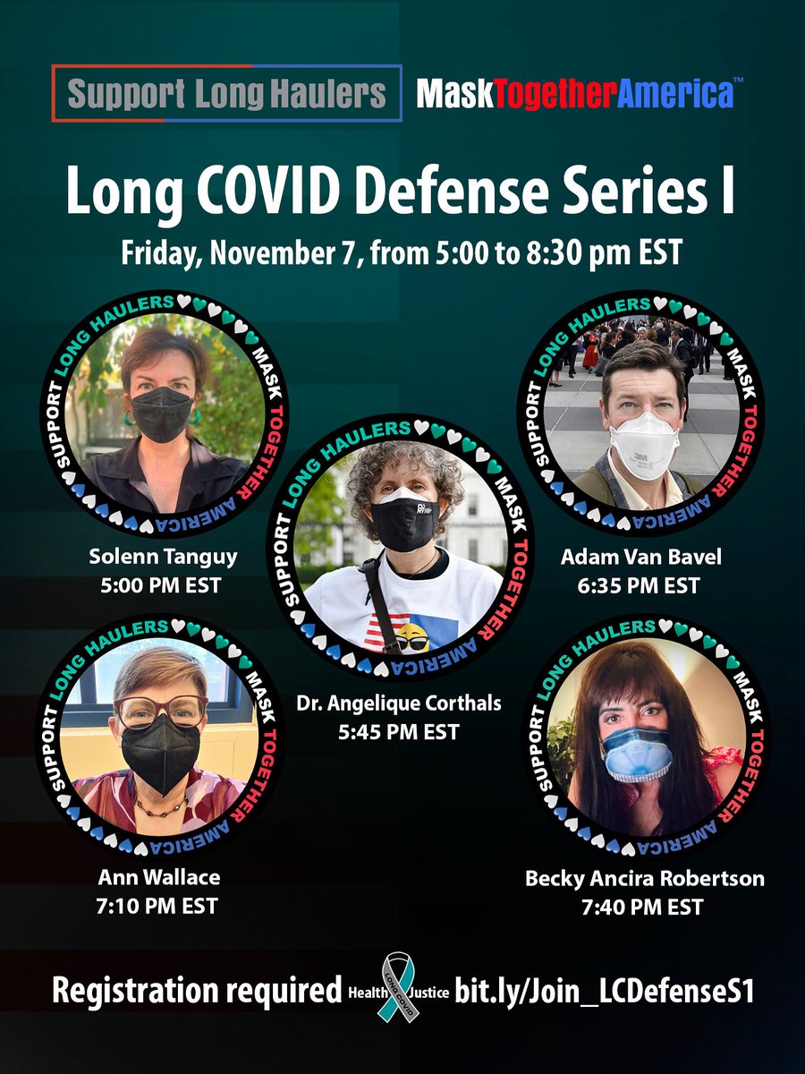 We're grateful to start our series of virtual forums on #LongCOVID with a strong panel of advocates who don’t hold back on sharing their experiences and defending health justice for long-haulers. Speak up together.
Nov 7, 2025, 5:00 to 8:30pm EST
Register: us06web.zoom.us/meeting/regist…