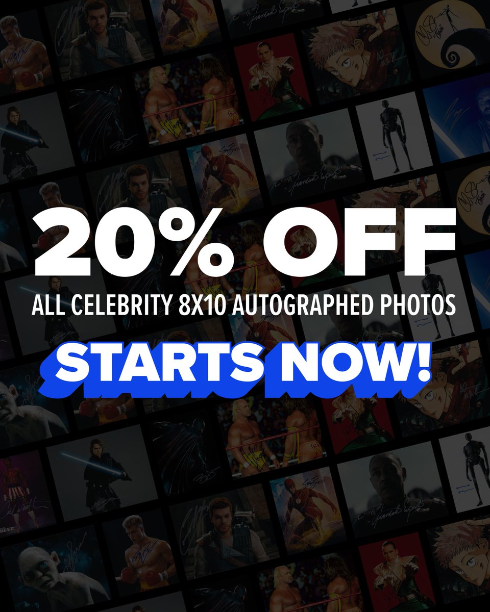 Your next collector’s piece just dropped. All autographed 8x10 photos are 20% off through October 26. From sci-fi icons to screen legends, make room on your wall for a little more star power. Shop now: spr.ly/6011Afgfc  

#ShopFANEXPO #Sale #Autographs