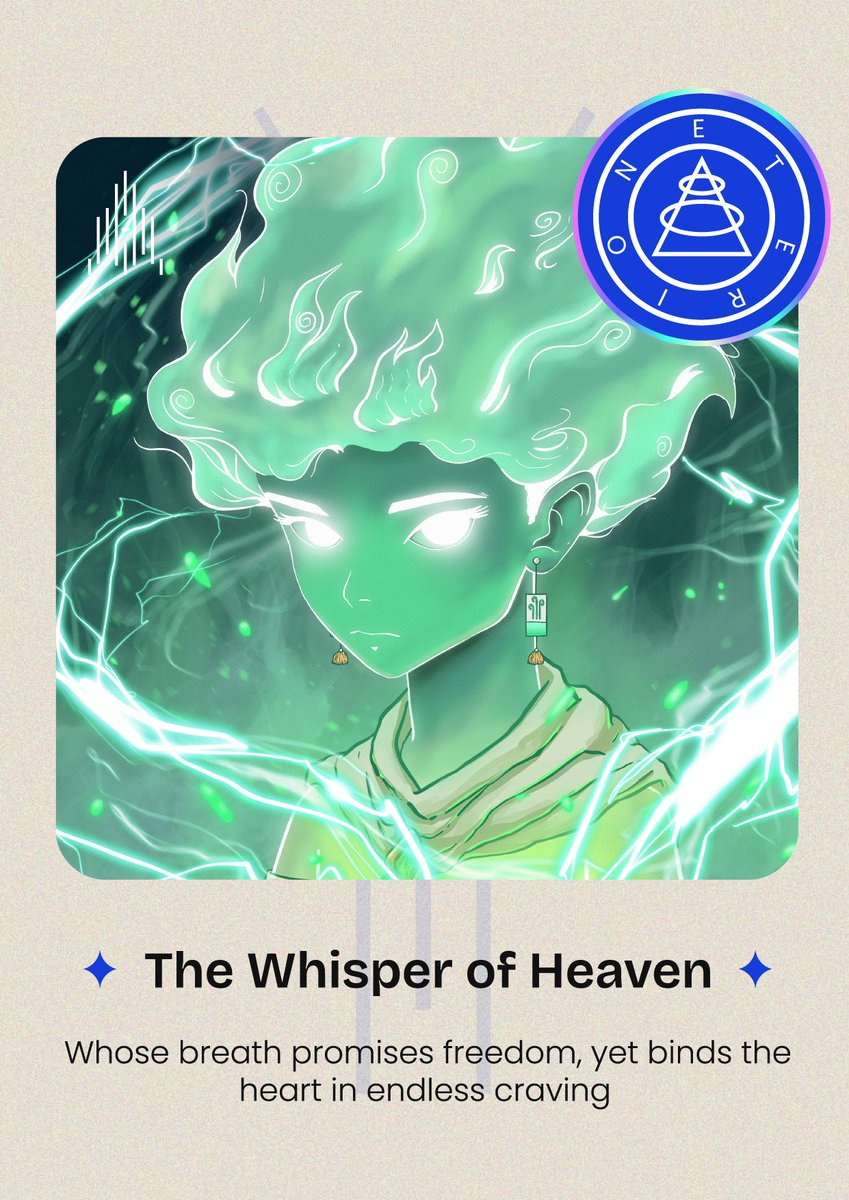 In the space between breath and sky, he drifts.
Whose whisper stirs hearts to chase the unseen.

Eterion, The Whisper of Heaven — ✦

He is the embodiment of Desire; representing greed and comfort with a desireful and prideful personality.