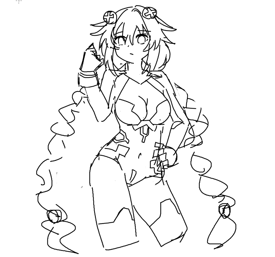 Sketch october (2025) 19
Purple heart doodle with clothe from RB1, maybe I drew her face a bit too youthful.

no times as usual, health examination tomorrow.