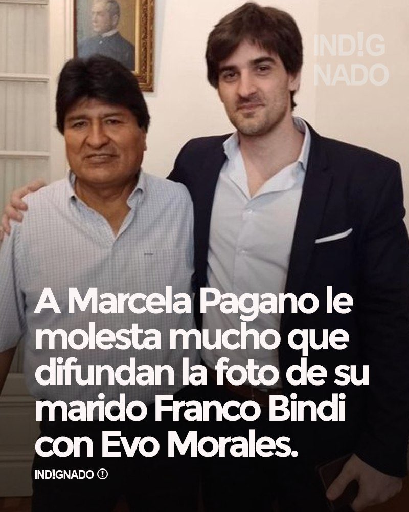Marcela Pagano se enoja mucho si difundís está foto de su pareja Bindi. #YoVotoLLA