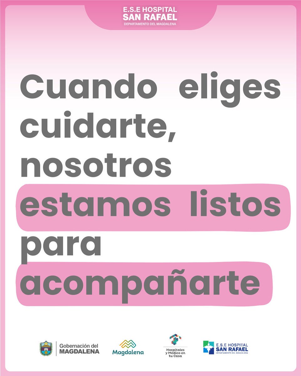 ESESANRAFAEL's tweet photo. Cuidar de ti es nuestra mayor responsabilidad. 💙
En el Hospital San Rafael, trabajamos cada día para ofrecerte atención cercana y de calidad. 🩺

#salud #magdalena #fundación https://t.co/1Q5tuMmYNq