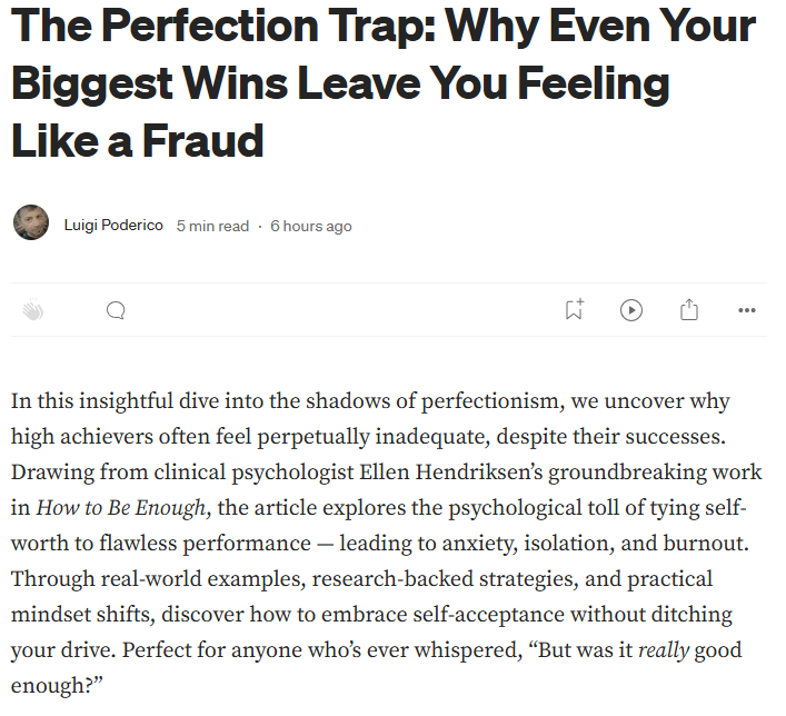 poderico's tweet image. The Perfection Trap: Why Even Your Biggest Wins Leave You Feeling Like a Fraud 

medium.com/p/the-perfecti…
