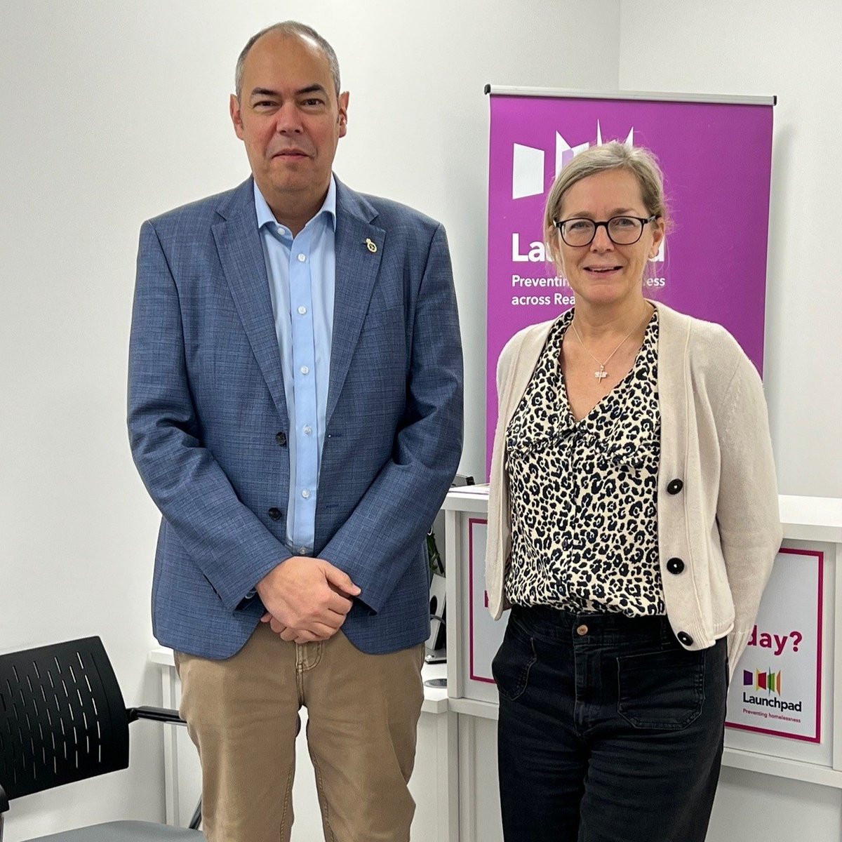 It was an honour to welcome Sean Taylor, the High Sheriff of Berkshire to our offices in the town centre recently. He was shown the newly refurbished drop-in areas and met some of the staff. Su, our CEO explained the history of the charity and our future plans.
