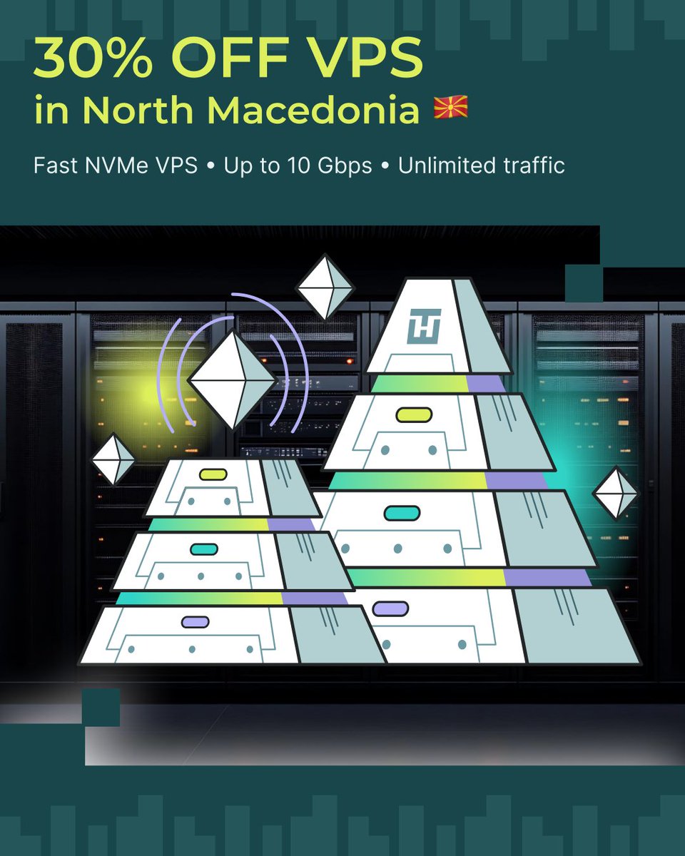 the_hosting_'s tweet photo. 🔥  Server of the Week — VPS in North Macedonia with a 30% Discount 

As part of our “Server of the Week” promotion, https://t.co/rzwep8okre is offering special conditions for renting VPS in a new location — North Macedonia. Only this week!

Take advantage of a 30% discount on VPS rental and create the perfect environment for fast and stable project performance.

Right now, you can get a reliable high-speed server (10 Gbps port) and experience the quality of https://t.co/rzwep8okre infrastructure.

🎁 To activate the offer, go to the Cart section and enter the promo code THE-MK30 after selecting your plan and rental period. The promotion is valid until October 27, 23:59 (UTC+3).

Order a VPS in North Macedonia with a 30% discount today (https://t.co/3GVkdNAoyZ) — and get a ready-to-use server within just 15 minutes.

➡️ With https://t.co/rzwep8okre, you get more than just a server — you gain a trusted partner dedicated to your business’s stability, performance, and ongoing support.