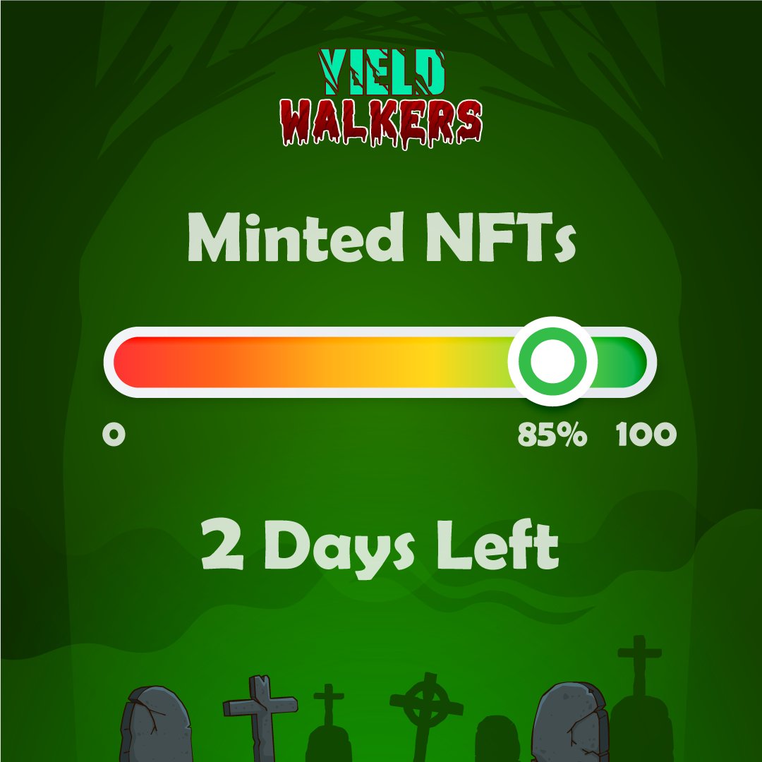 🧟‍♂️ 85% MINTED 🧟‍♂️

👀 Mint ends 22 October 2025
🧐Only few left!!
🫰Grab them before they go extinct!!

👉 Burn-to-Mint now stargaze.zone/l/yieldwalkers