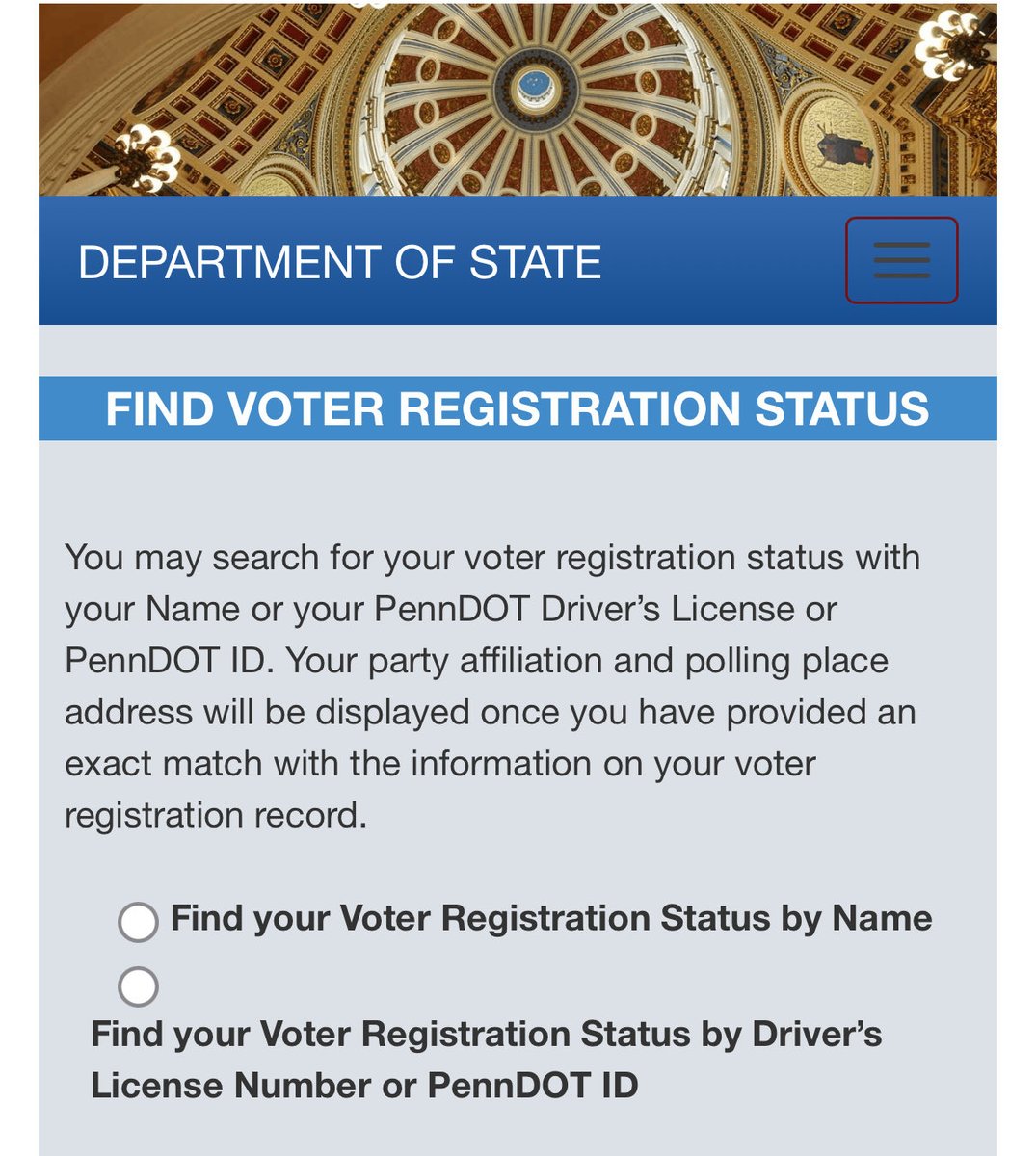 🚨Today is the LAST Day to Register to Vote in Pennsylvania🚨 

Please check your voter status RIGHT NOW:

✅ Republican
✅ Active voter
✅ Registered at your current address

If you won’t be home on Nov. 4th, please request a mail-in ballot. 

pavoterservices.pa.gov/pages/voterreg…